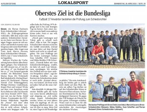 Alfelder Zeitung - Anwärterlehrgang 2015