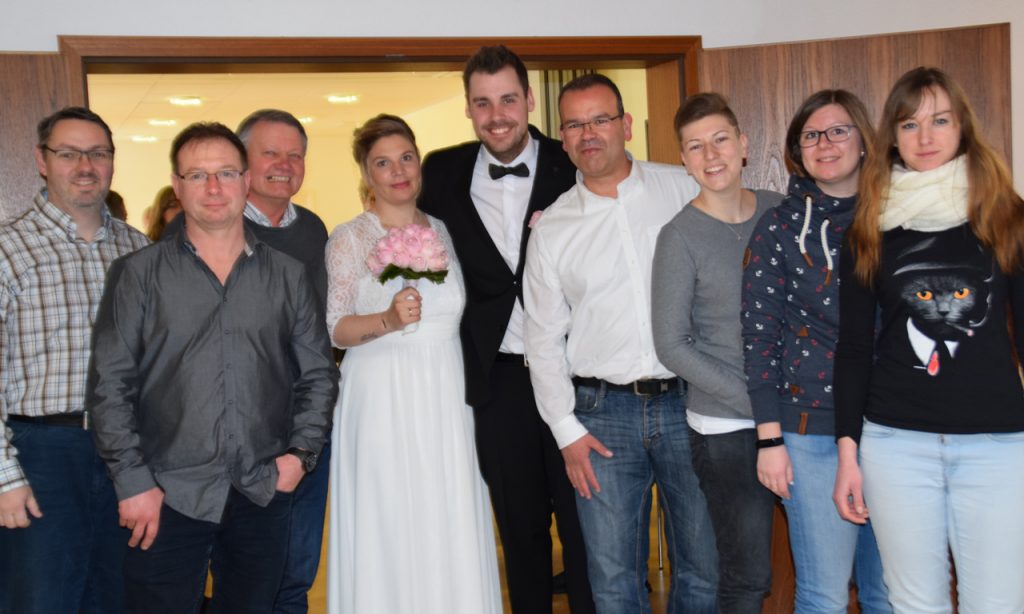 Florian und Anna, Standesamt 2018 mit Schiedsrichtern