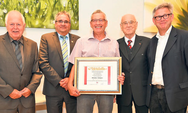 Ehrung von Günther Schaper im Bezirk 2017
